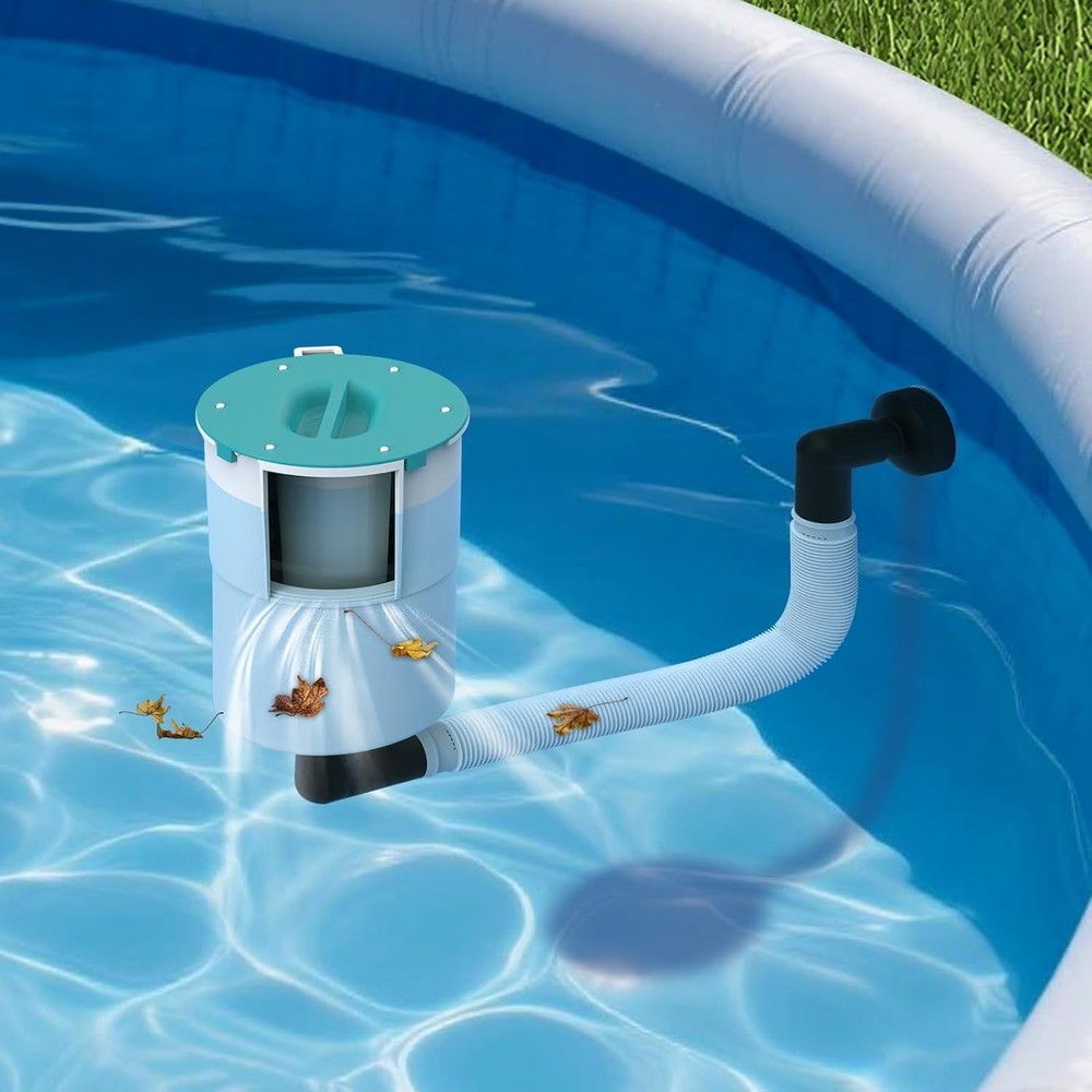 Automatic Surface Pool Skimmer - Floating Debris Catcher for Above Ground Pools