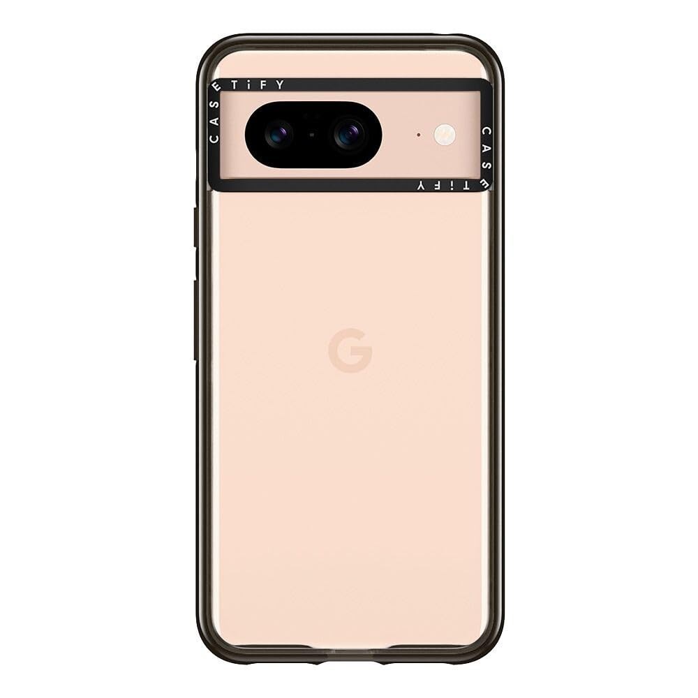 CASETiFY Impact Case for Google Pixel 8 - Clear Black, Slim, 8.2ft Drop Prot.