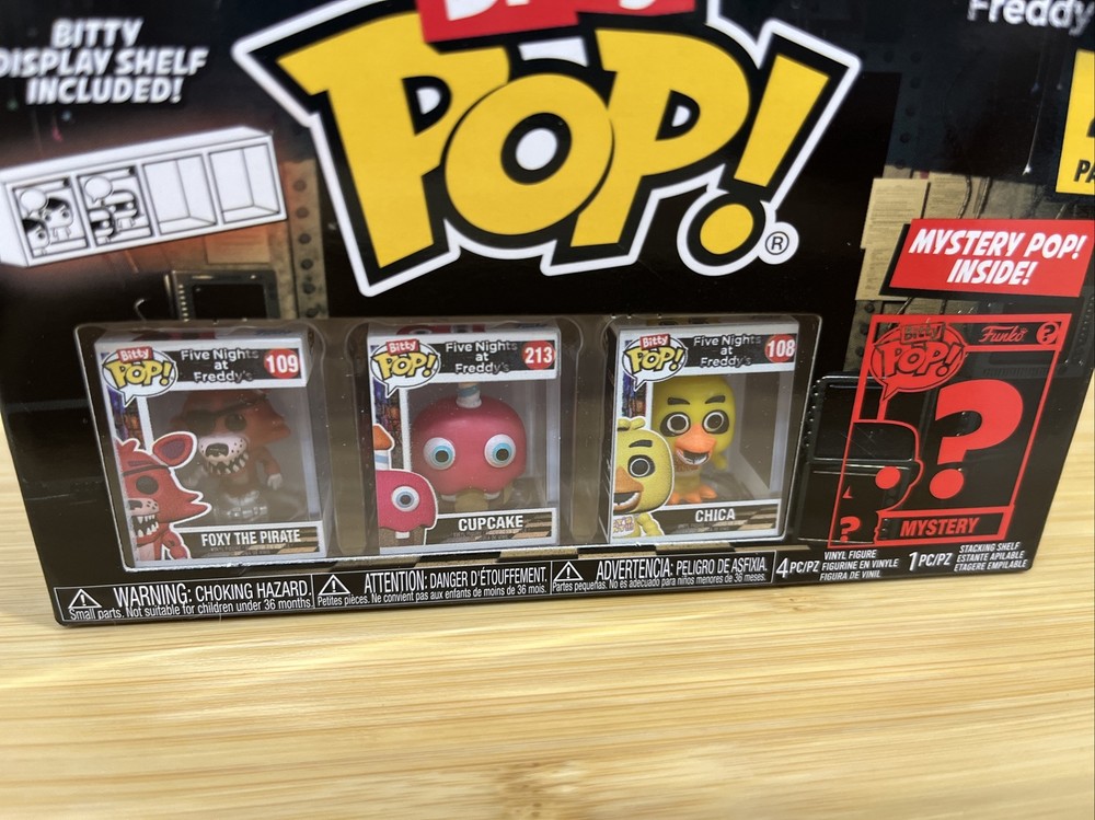 Funko Bitty Pop! FNAF Foxy Cupcake Chica 4-Pack Mini Figurine