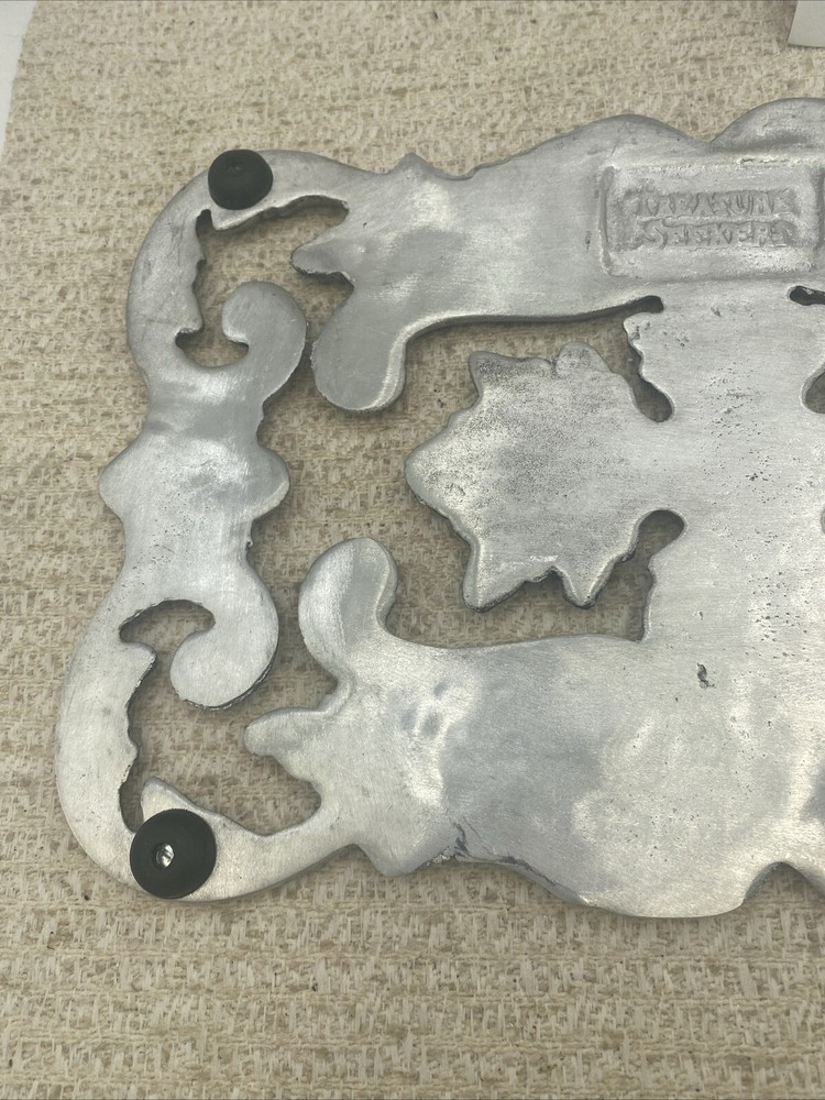 Vintage Silver Toned Hot Plate By Treasure Seekers Rectangular 13X8”