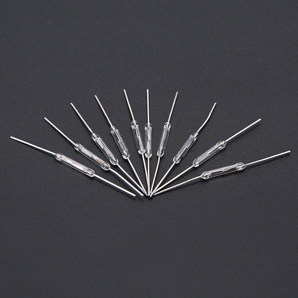 40 X Magnetic Glass Reed Switch 2 x 14 mm Normally Open N/O 2-Pin Low Voltage US