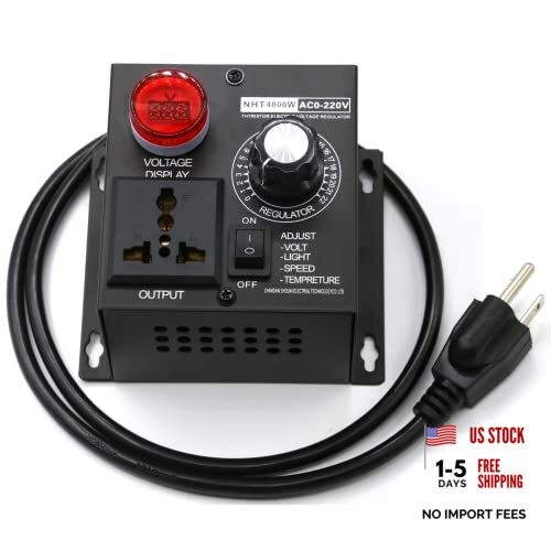 AC Motor Variable Speed Controller & Fan Speed Regulator - 15A 110V
