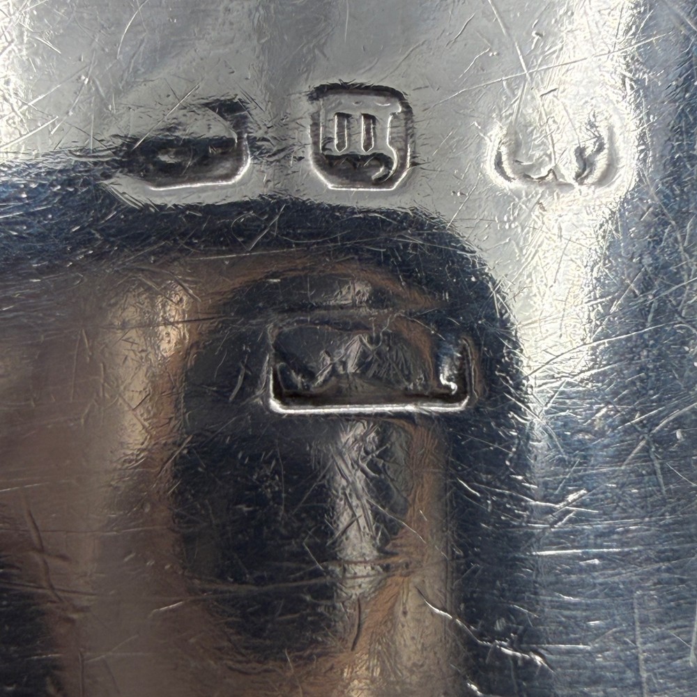 Repousse Sterling Silver Napkin Ring Monogram .925 39g Oval