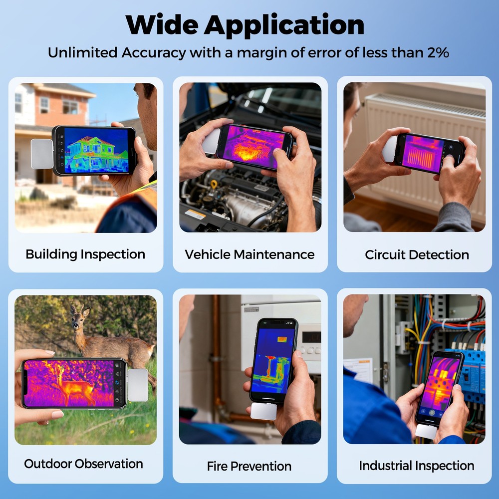 Thermal Camera for Android USB-C, 512x384 Super Resolution with Macro Lens