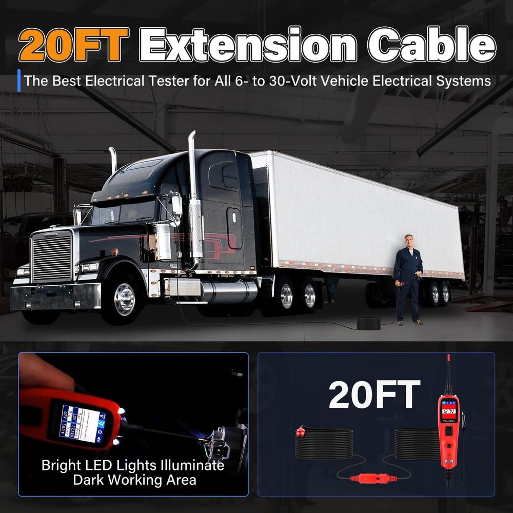 Autel PS100 PowerScan Electrical System Diagnostics Support ground testing etc