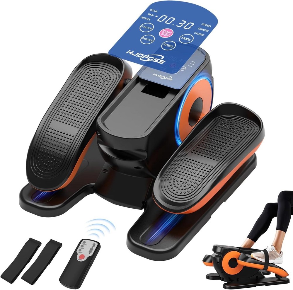 HJDFGSS BLACK Under Desk Elliptical Machine - 12 Adjustable Speed