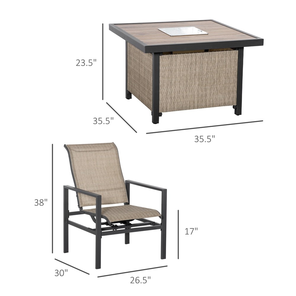 5 Piece Garden Patio Dining Set