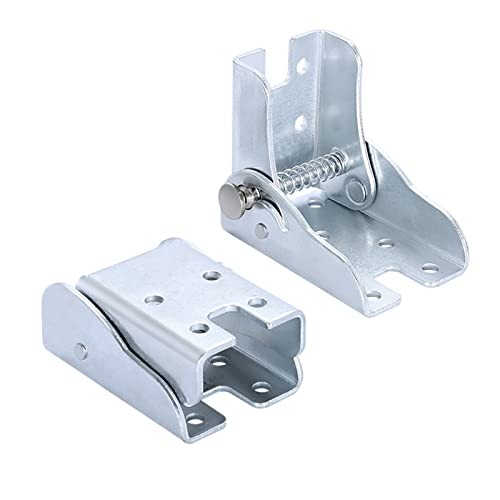 90°Self-Locking Hinge Leg Accessories，Table Leg Hinges Folding Silver-2 pcs