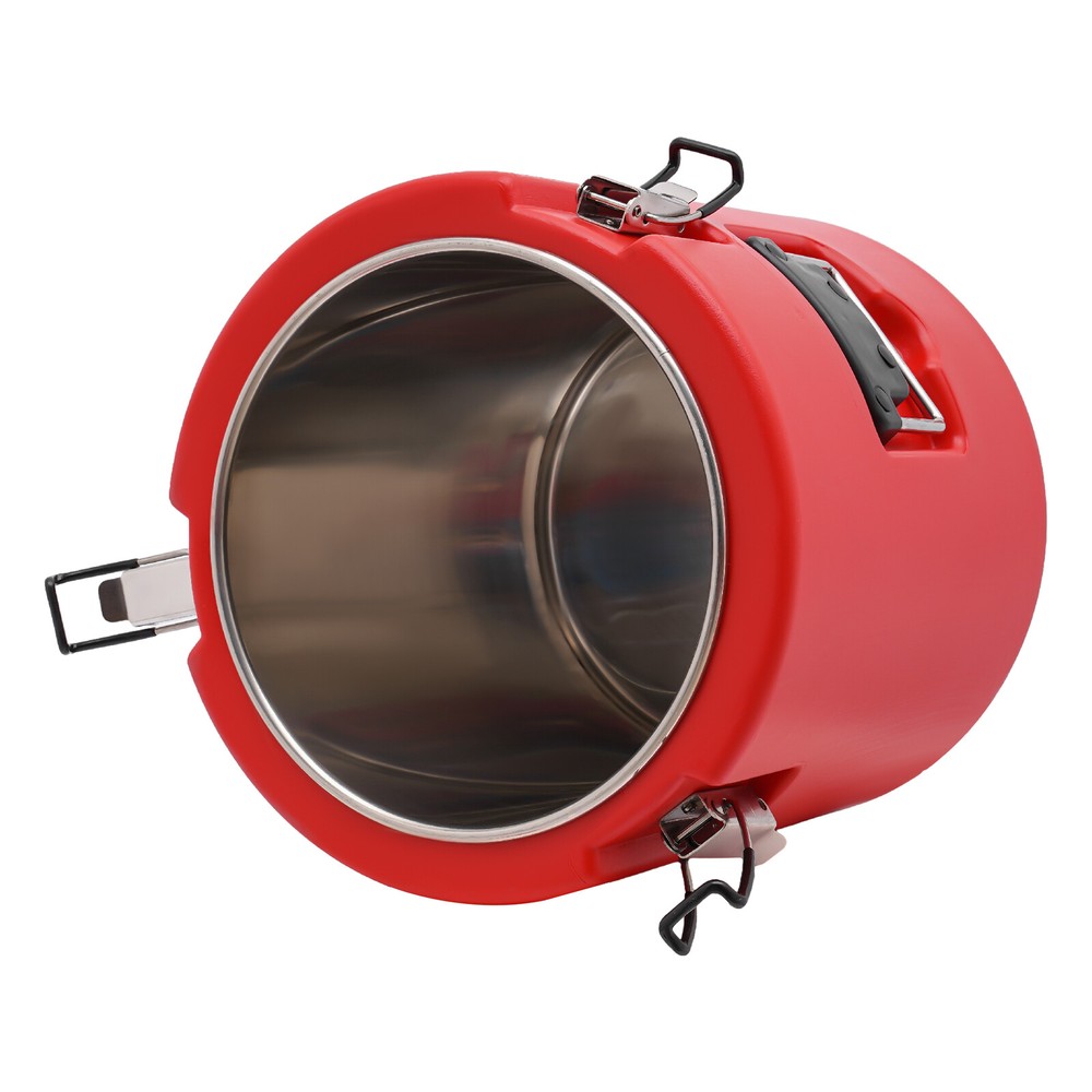 Red 15L Insulated Soup Container with Lid - Durable & Versatile Design