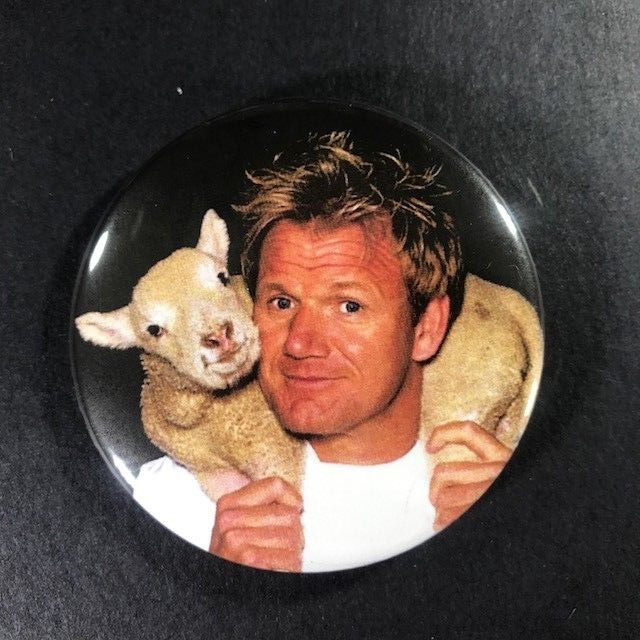 Gordon Ramsay 2.25" Button Pin Sheet Celebrity Chef