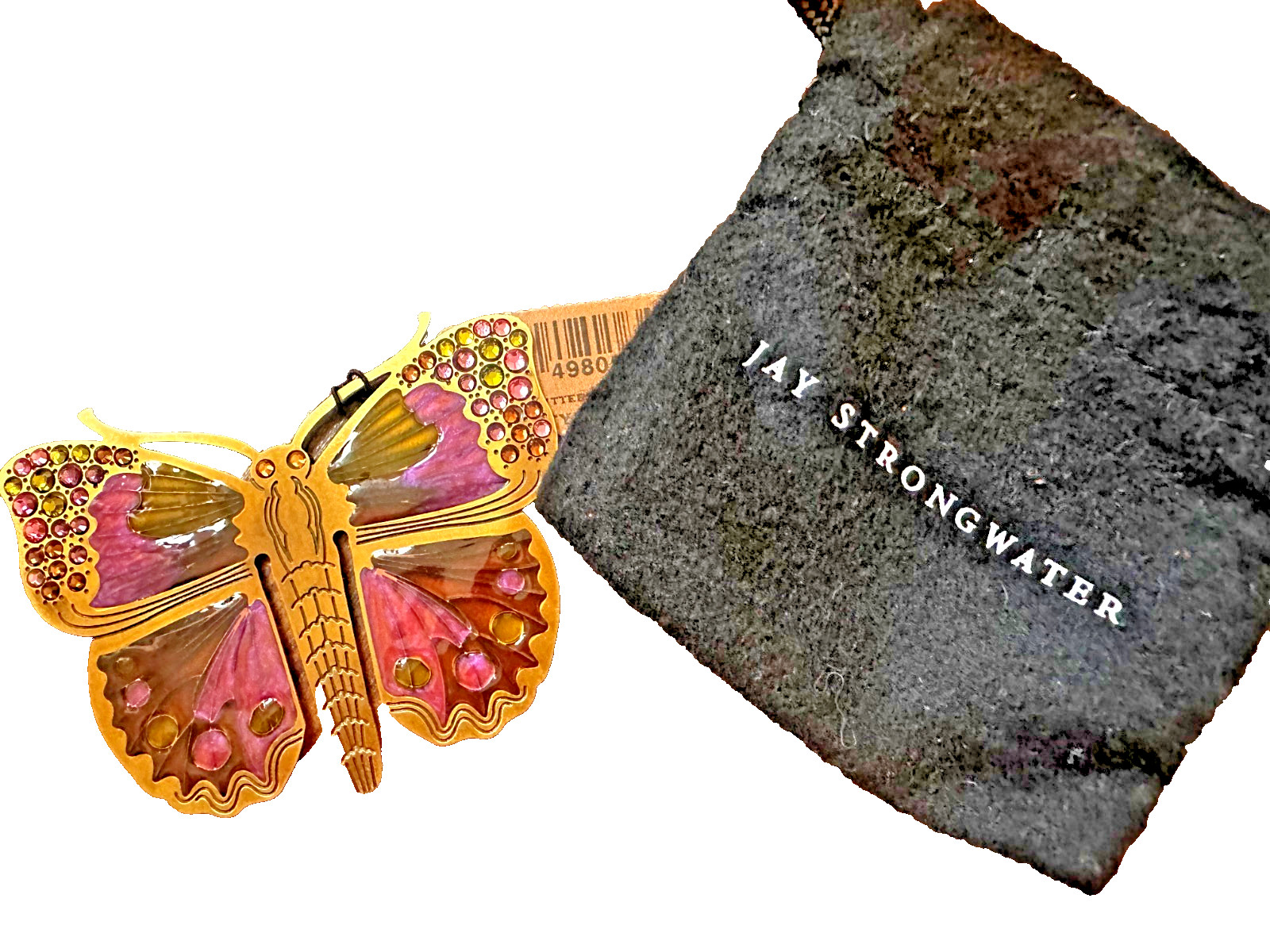 Jay Strongwater Butterfly Bookmark with Swarovski Crystals