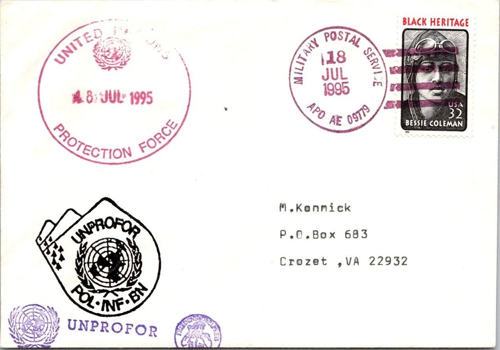 UN Protection Force 1995 Military Postal Service - J24850