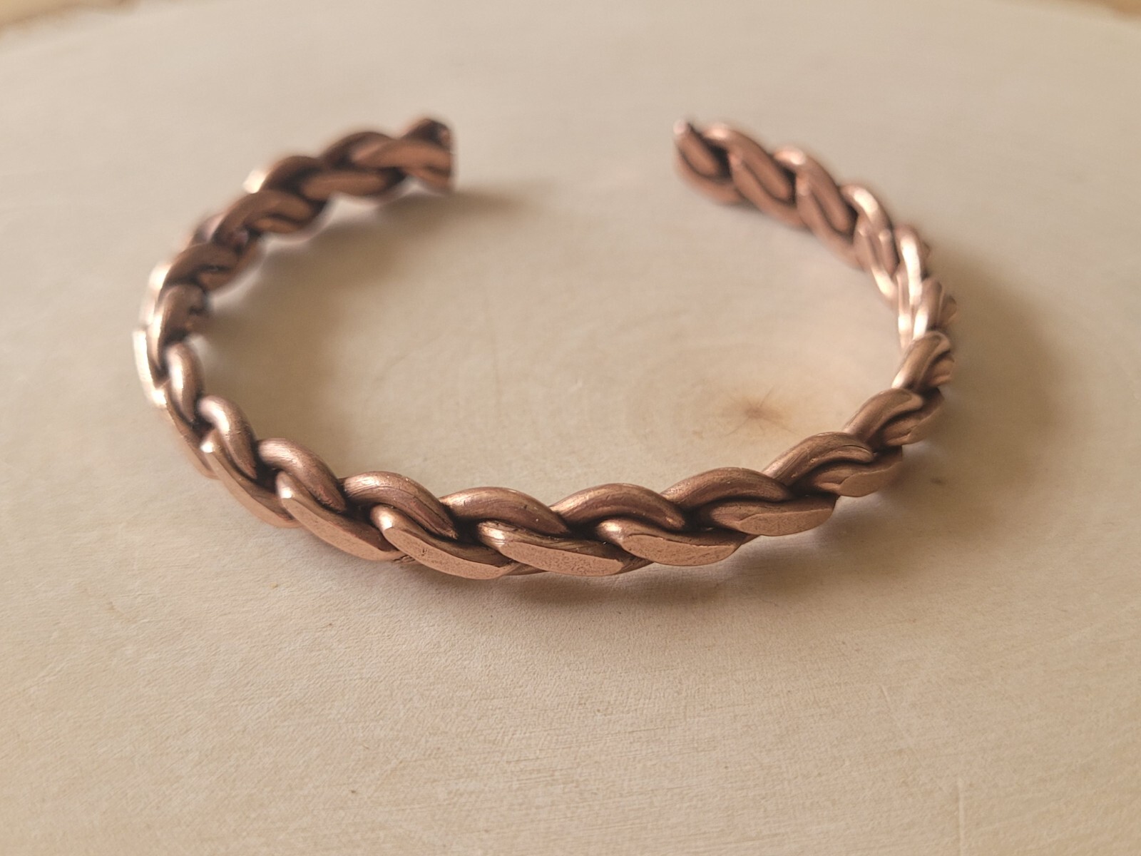 2 Pack Pure Solid Copper Bracelet Twist Arthritis Pain Therapy Healing Cuff