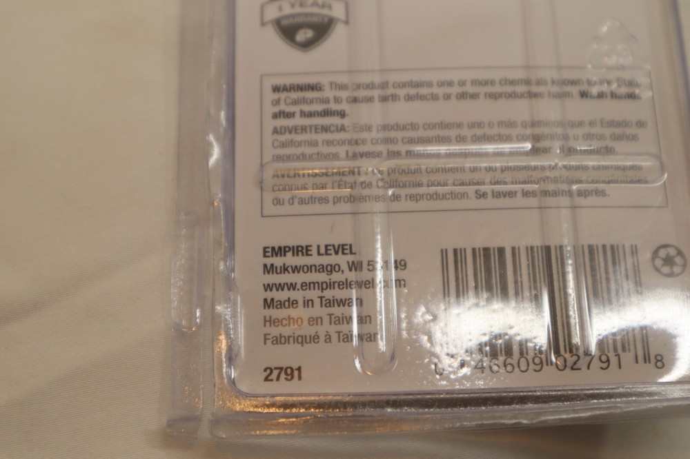 (NEW) EMPIRE LEVEL 2791 POLYCAST HI-VISIBILITY LIGHTWEIGHT PROTRACTOR ***