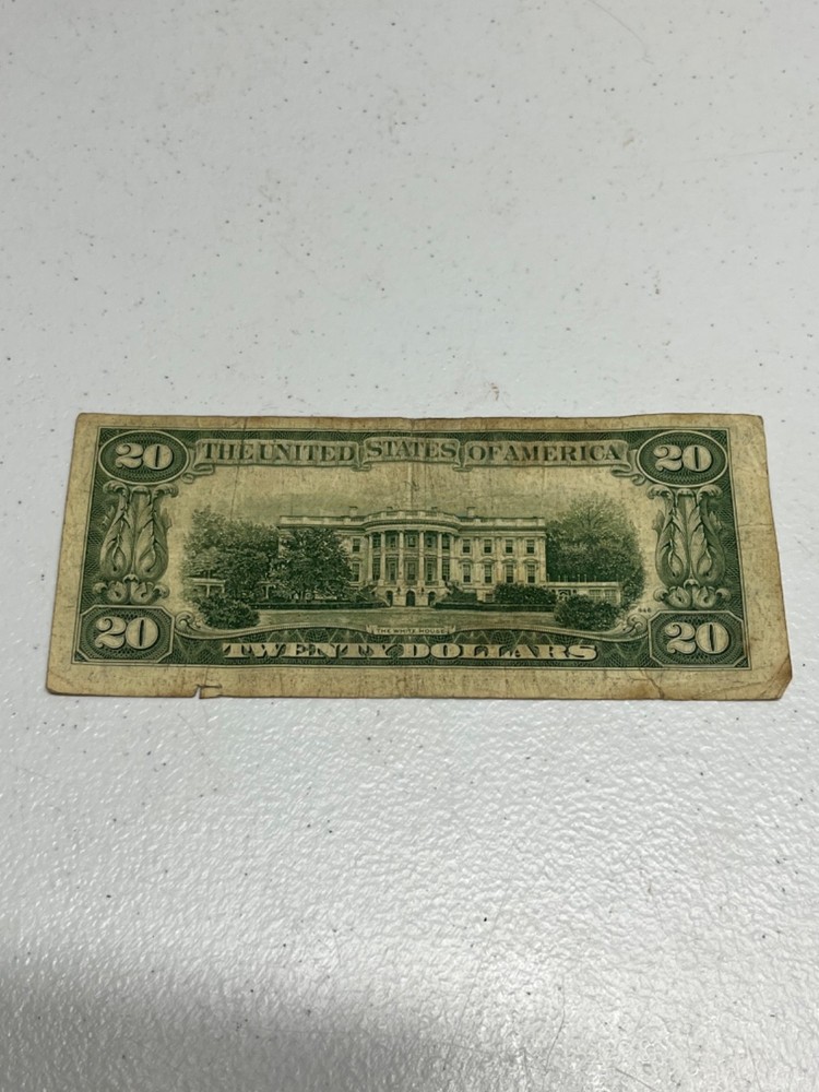 1950C 20$ bill misaligned error