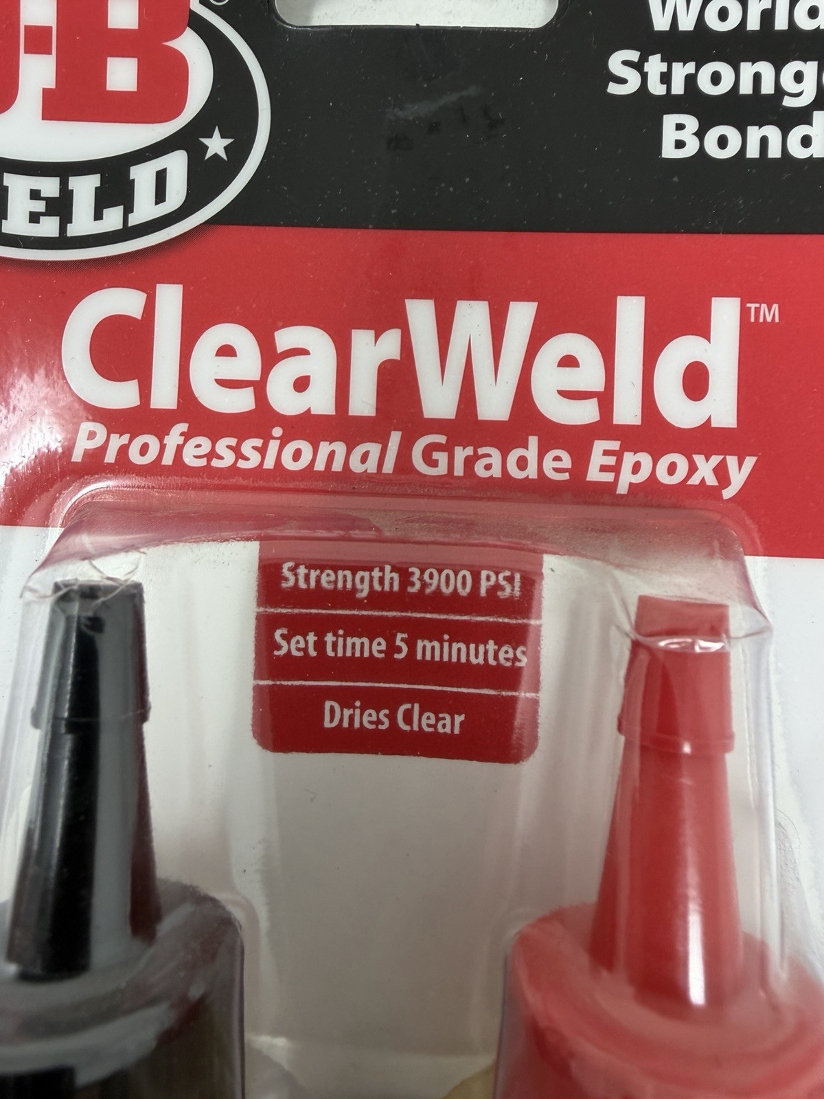3 Pack JB Weld 50240H ClearWeld Professional Grade Epoxy, Clear 8 oz.