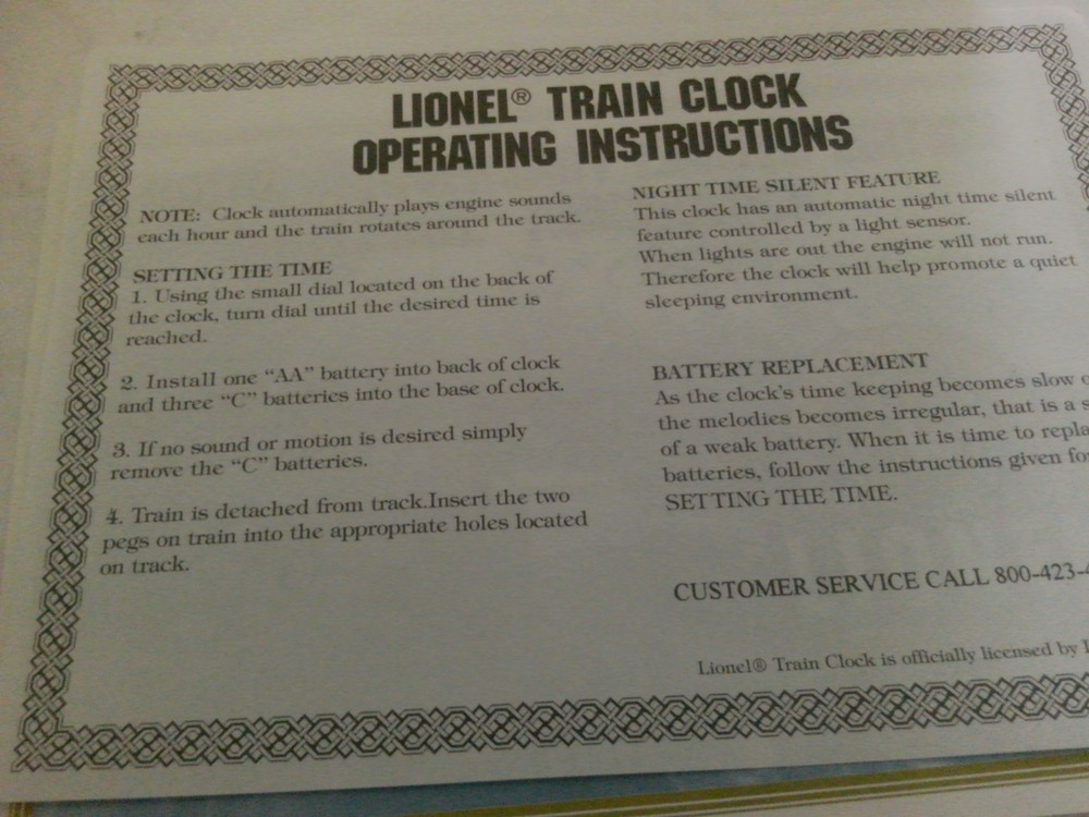 Lionel 100th Anniversary Animated Train Wall Clock