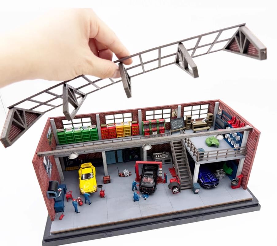 1:64 Scale American Garage 3D Printed Finished Model