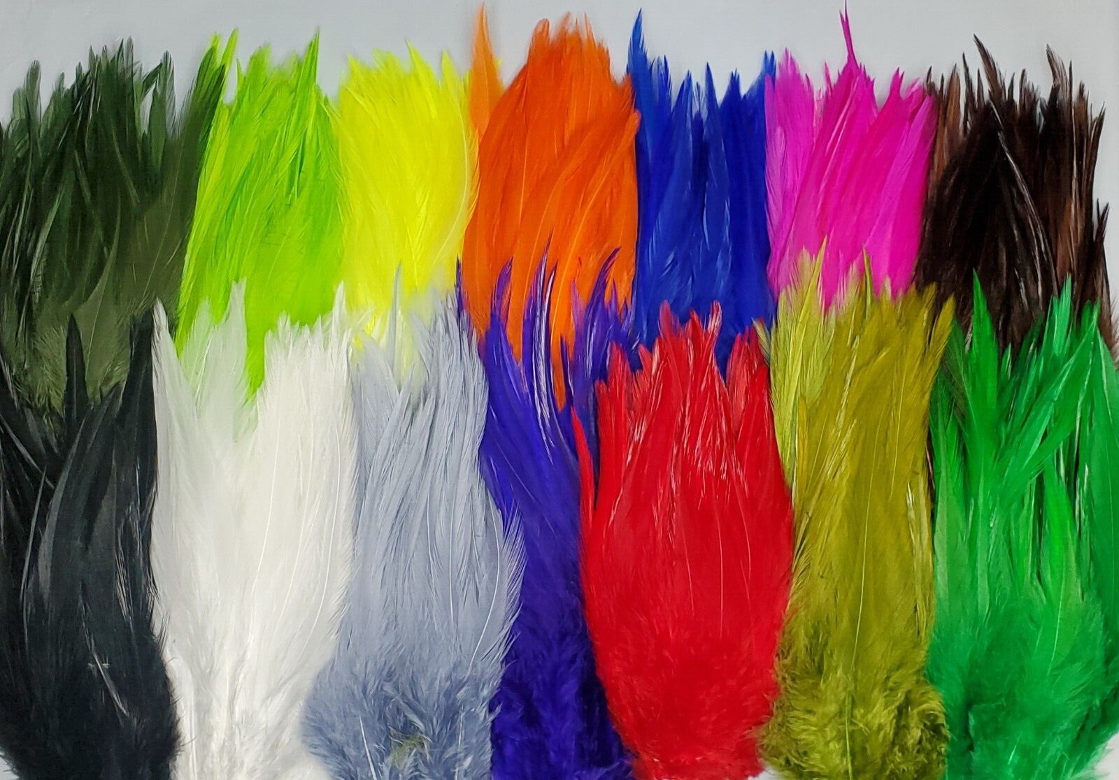Nimrod's Tackle 1/4 oz SADDLE HACKLE FEATHERS FLY TYING MATERIAL 5-7" Pick color