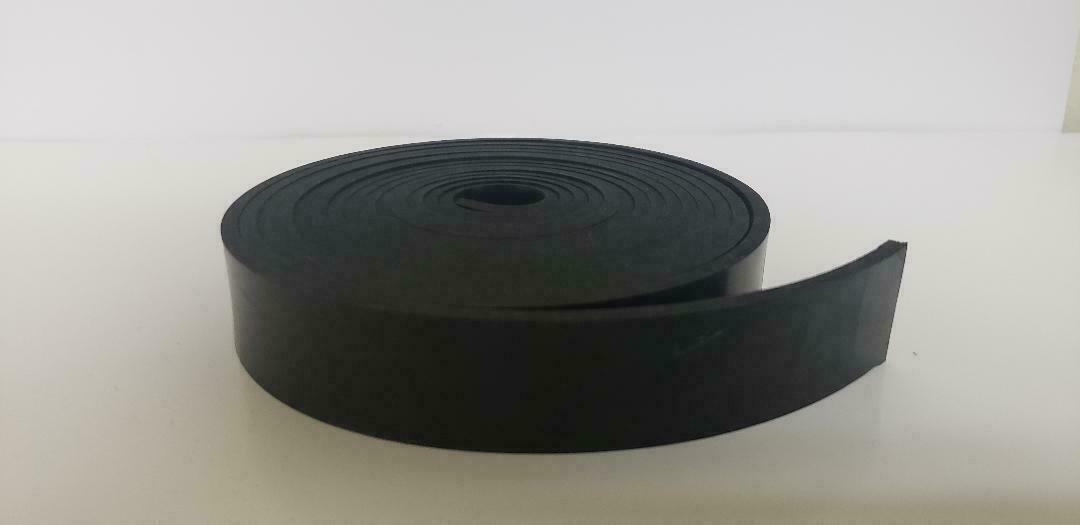 Neoprene Sheet Rubber Solid Flex Strip 1/8" Thick x 1" W x 10-Foot Roll 60 Duro