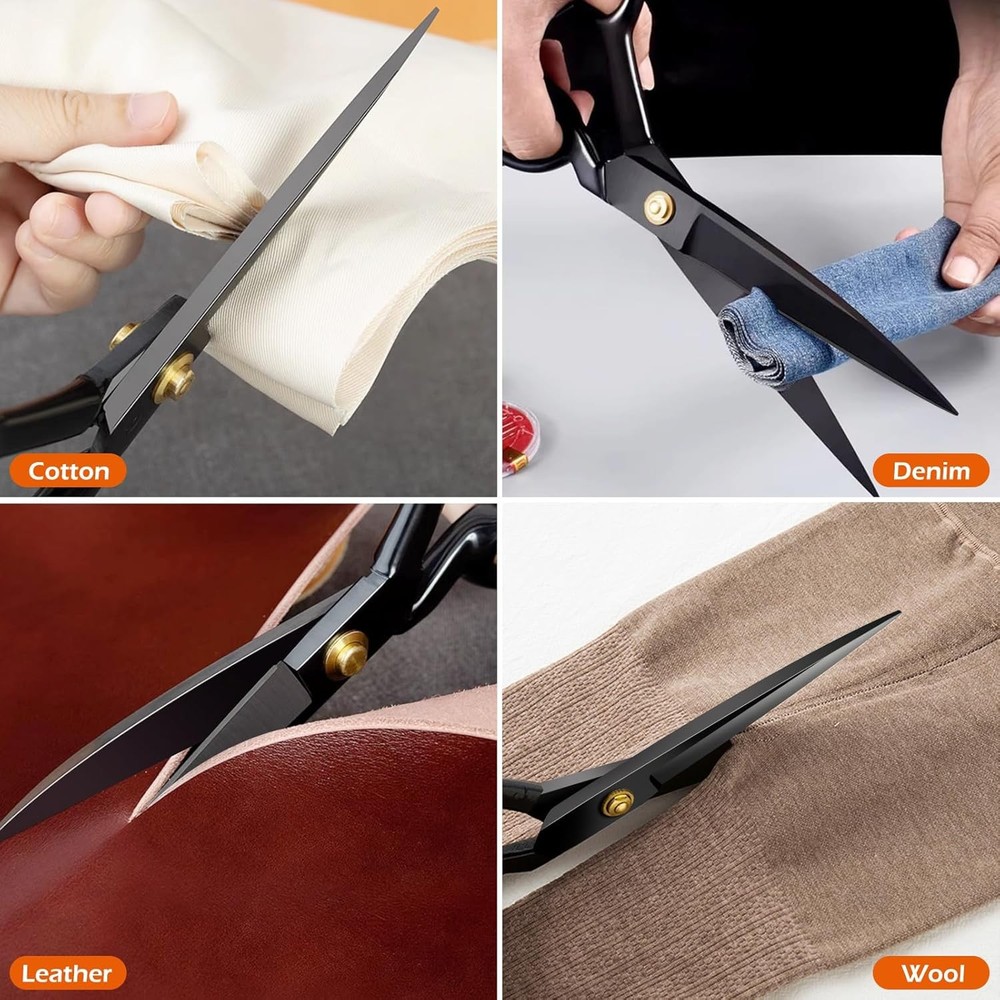 8" Fabric Scissors Heavy Duty Sewing Shears Tailor Leather Craft Sharp Cut