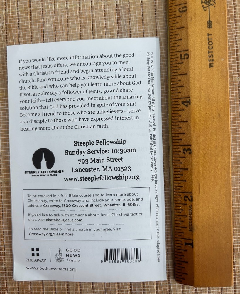 Prayer Pamphlet: THE ONLY SOLUTION TO THE GREATEST PROBLEM ***NEW***