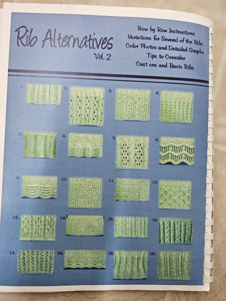 Rib Alternatives Vol 2 Machine Knitting Charlene Shafer