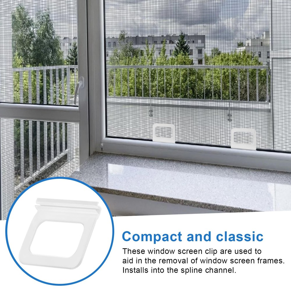 Window Screen Pull Tabs 20 Pack Clear Hollow Flat Spline Channel Pull Lift Ta...