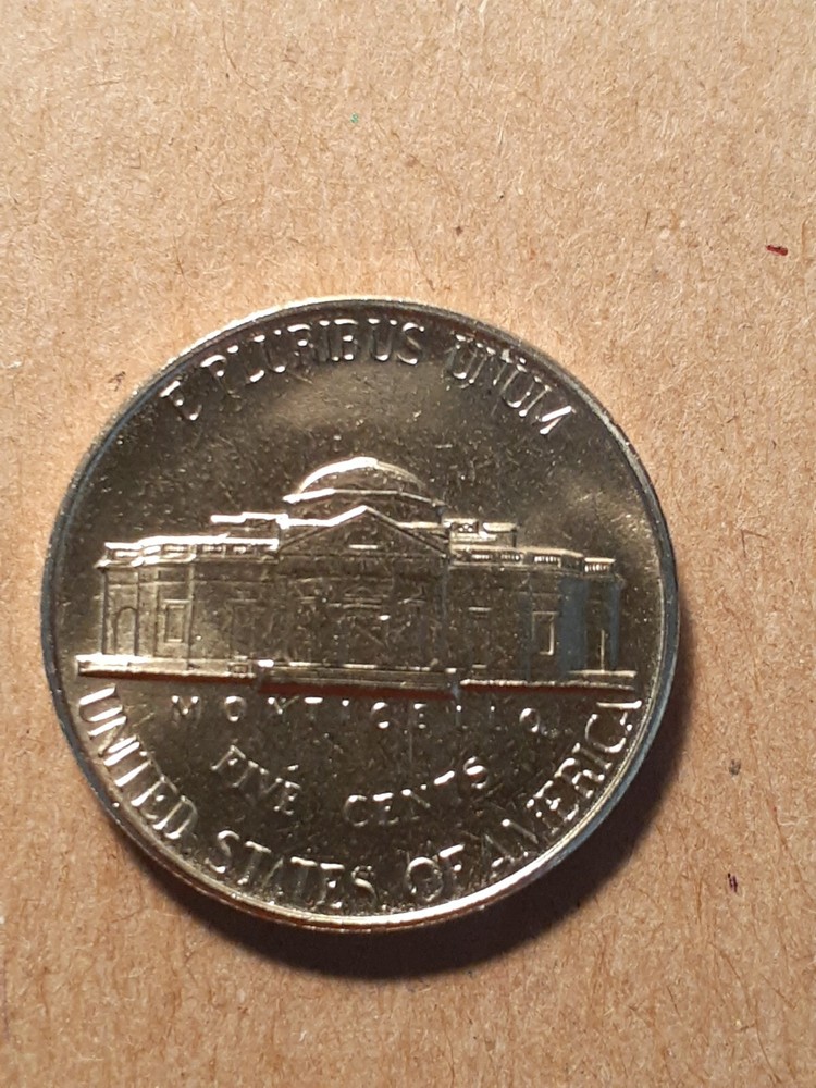 1991 P JEFFERSON NICKEL TONING