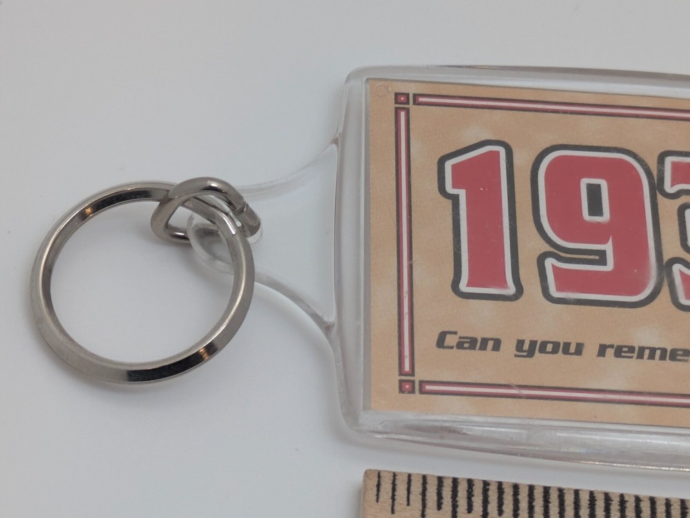 1935 Trivia Celebration Plastic Keychain