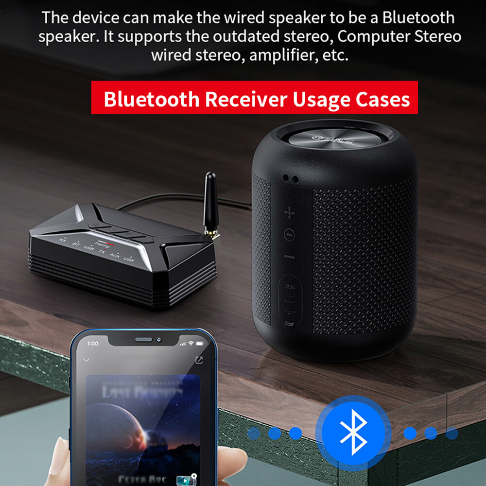 Long Range Bluetooth Transmitter Receiver For TV Home Car Stereo Audio Adapter
