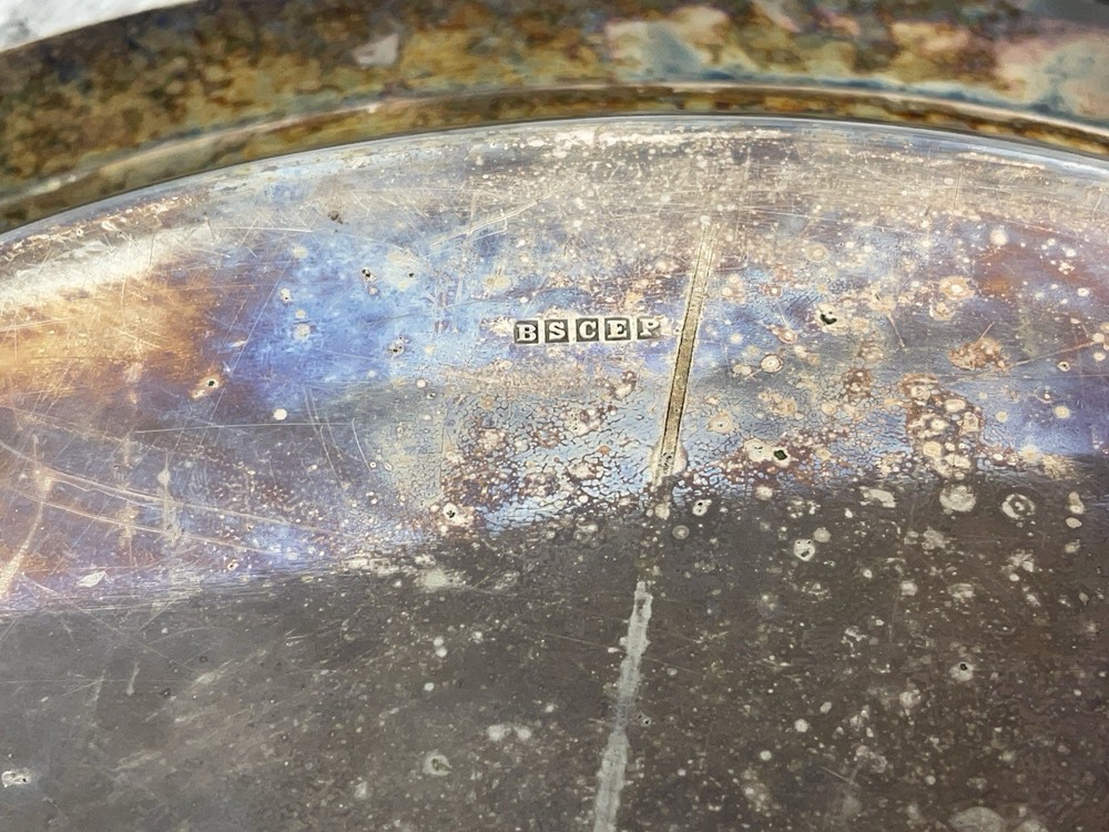 Vintage BSCEP Silver Plated Platter 4 Piece