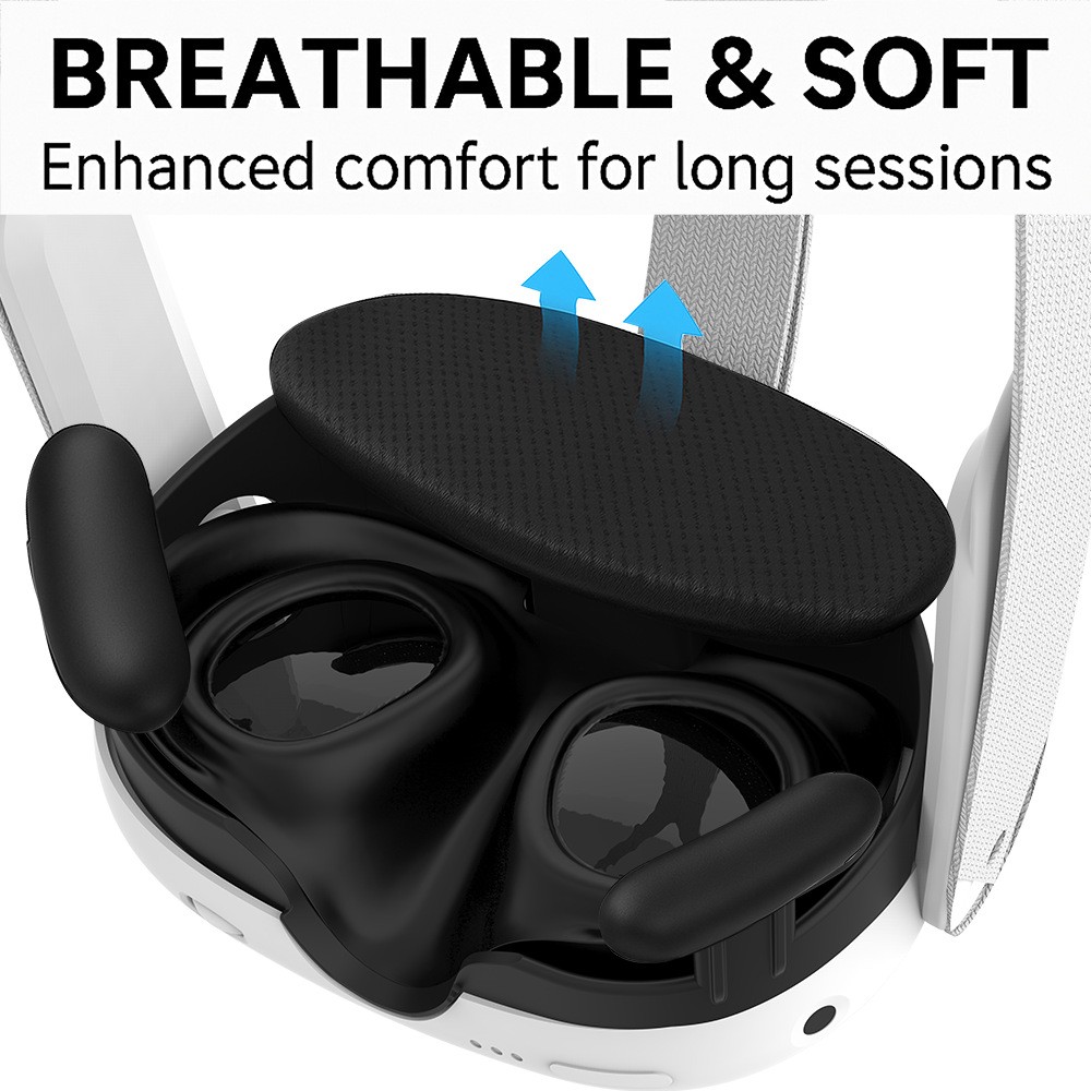 Breathable Pressure-Relieving Foam Replacement Face Mask For Meta Quest 3 VR