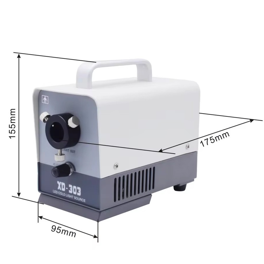 20W LED Fiber Optic Microscope Endoscope Medical Cold Light Source with Handle