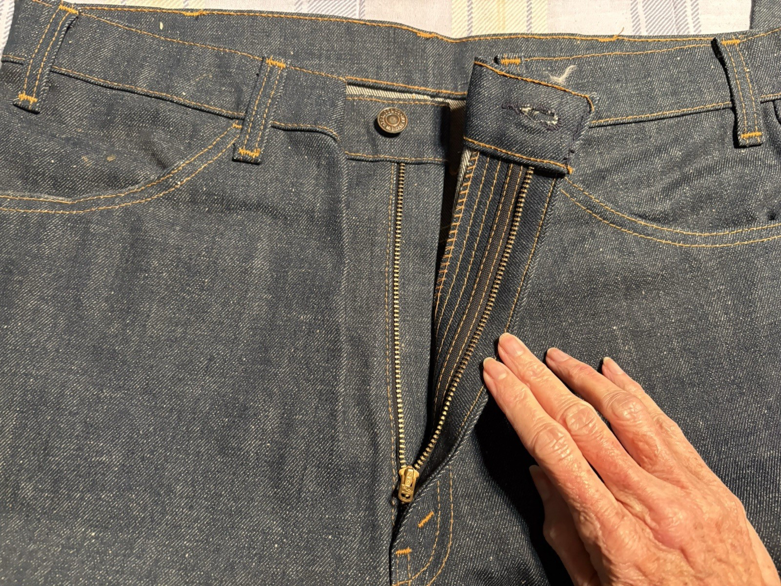 Vtg. Nwt Rare Levis Orange Tab 646 0217 Bell Bottom With Zipper 36X30 Flare Leg