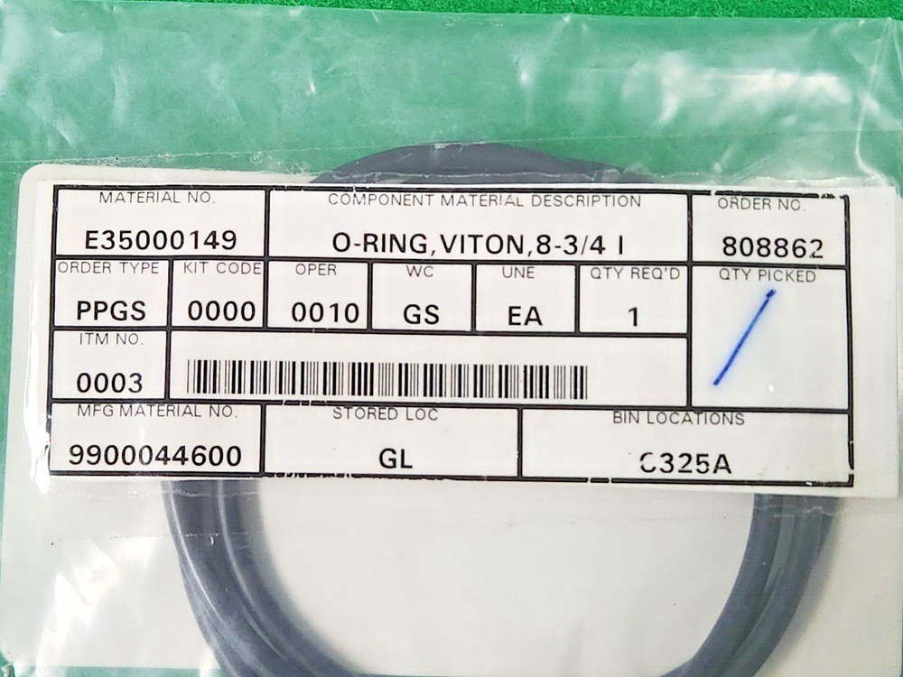 VARIAN E35000149 O-RING BUNA, 8-3/4 ID, NEW