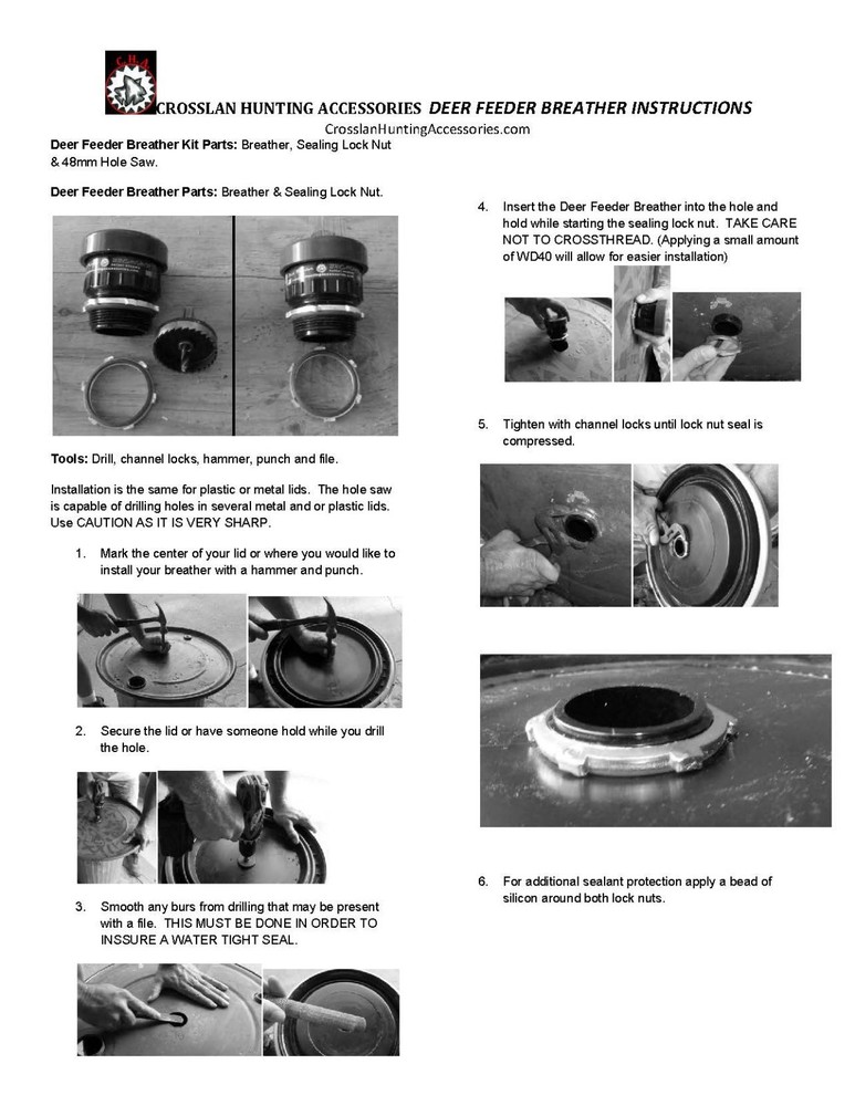DEER FEEDER BREATHER KIT