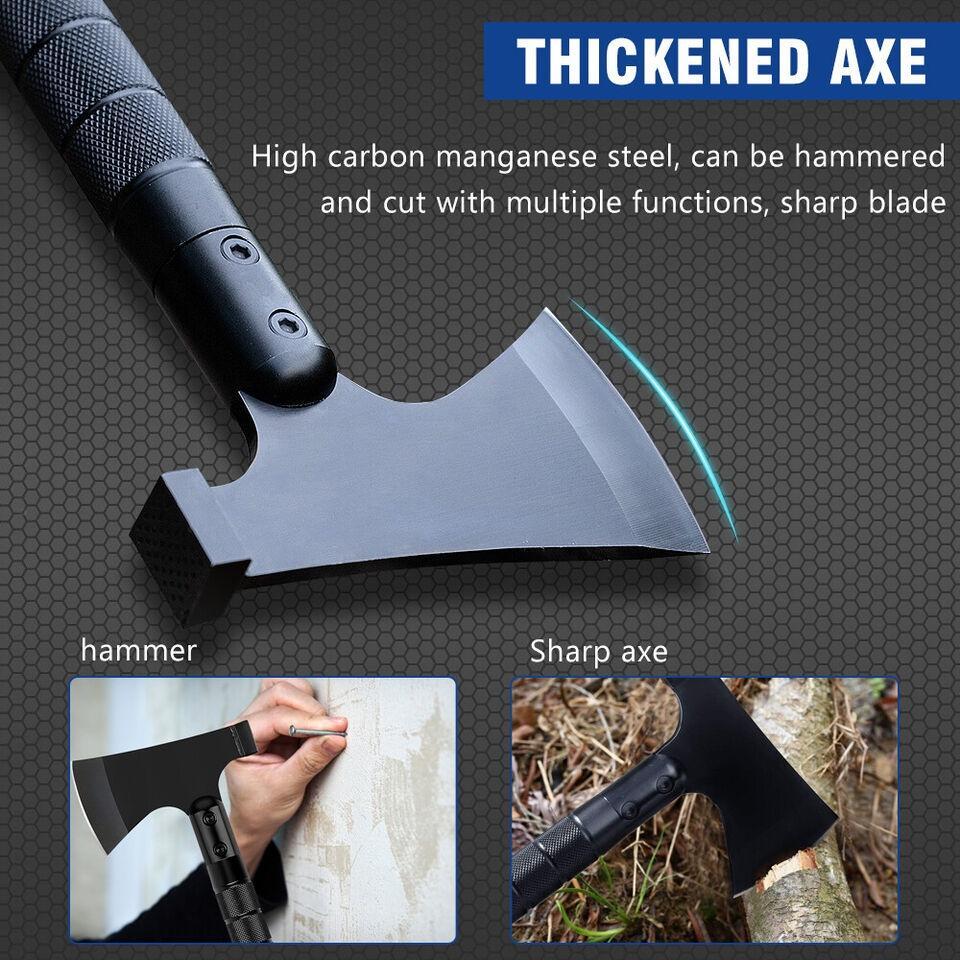 Survival Hatchet & Camping Axe with Fixed Blade Knife Combo Set(Bulk 3 Sets)
