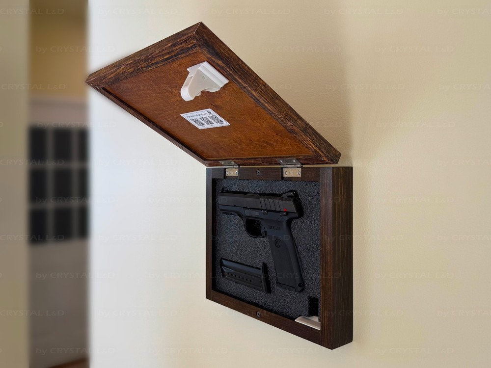 Hidden Gun Storage Wall Art – Personalized Concealment Case with 3D Initials