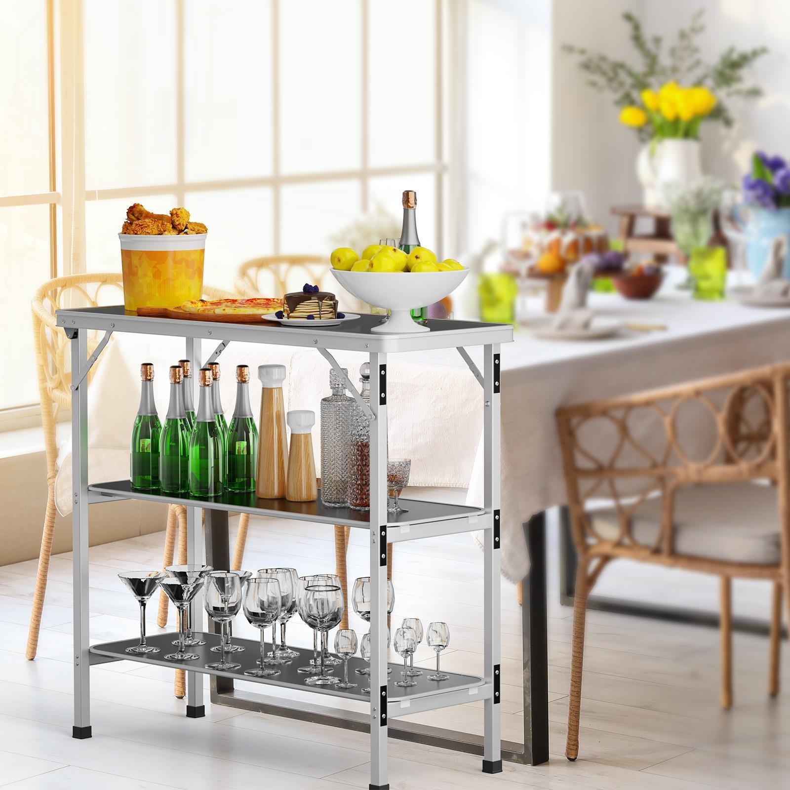 Portable Camping Fold table Aluminum Portable Bar Table