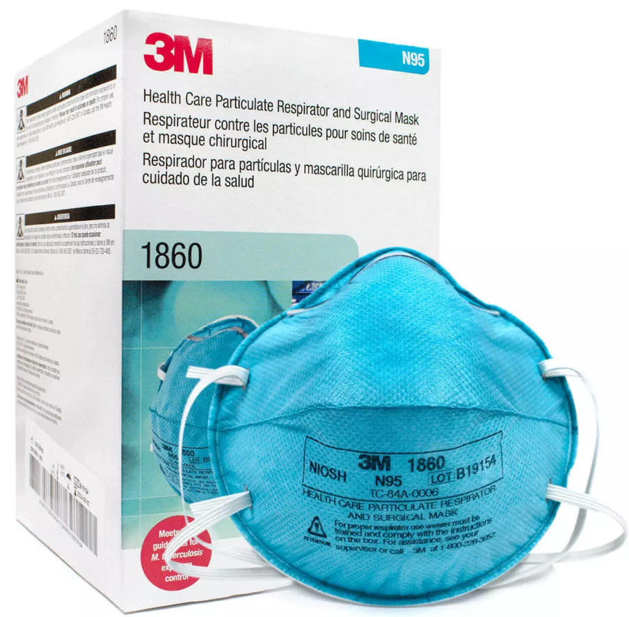 3M N95 Particulate Respirator & Surgical Mask 1860 Series (Box of 20) Exp 3/26