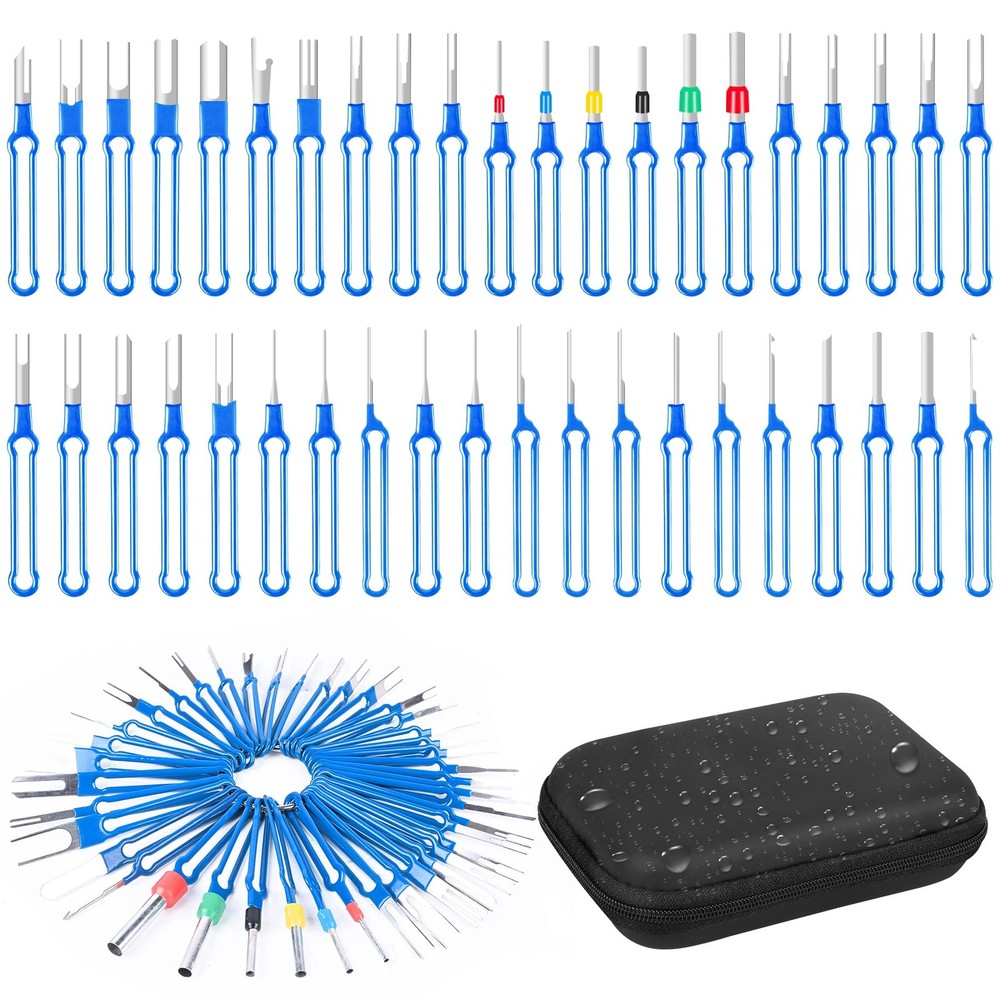Terminal Removal Tool Kit 41 Pcs Depinning 41 PCS - Blue Flat Handle