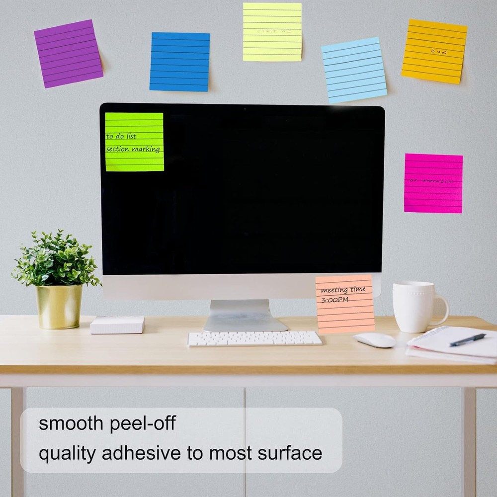 3840 Sheets Up Stiy Notes Lined Self-Sti Notes Pads Post Lined