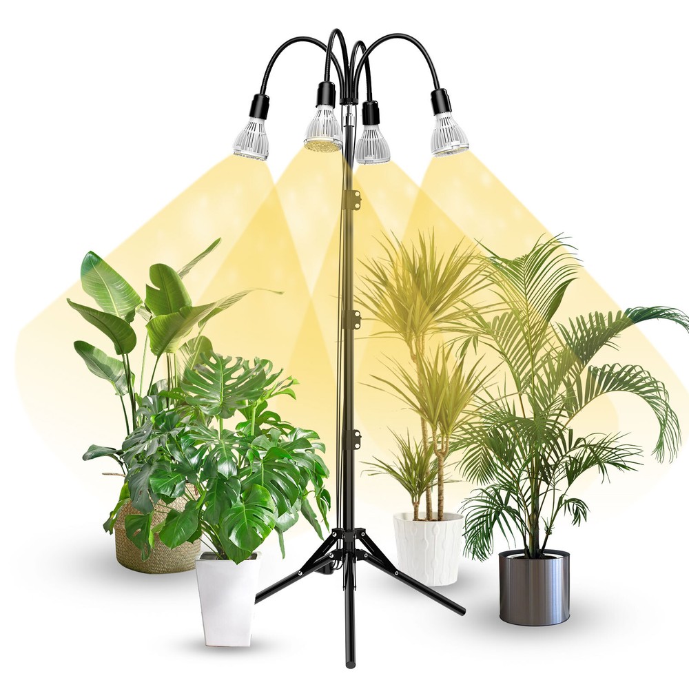 LED Grow Light with Adjustable Tripod Stand Full Spectrum with Replaceable Bulbs