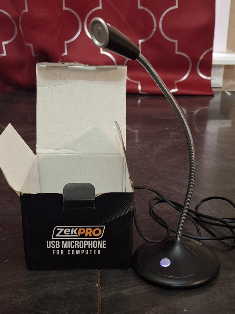 ZekPro USB Microphone for Computer Flexible Noise Canceling w/ Logitech Webcam