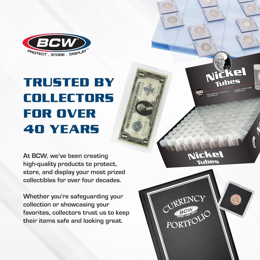 Coin Tubes for Silver Dollars - 10 Pack | Holds "Eisenhower" Dollar | Durable...