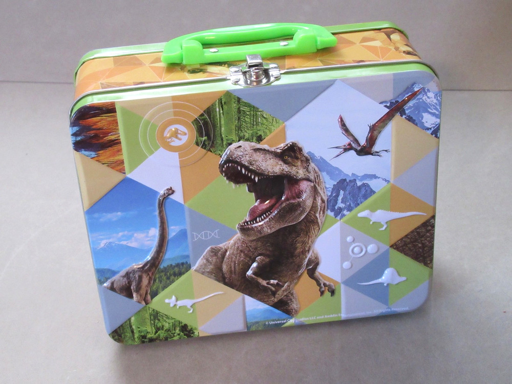 Universal City Studios Jurassic World Dinosaur Tin Lunch Box~Empty