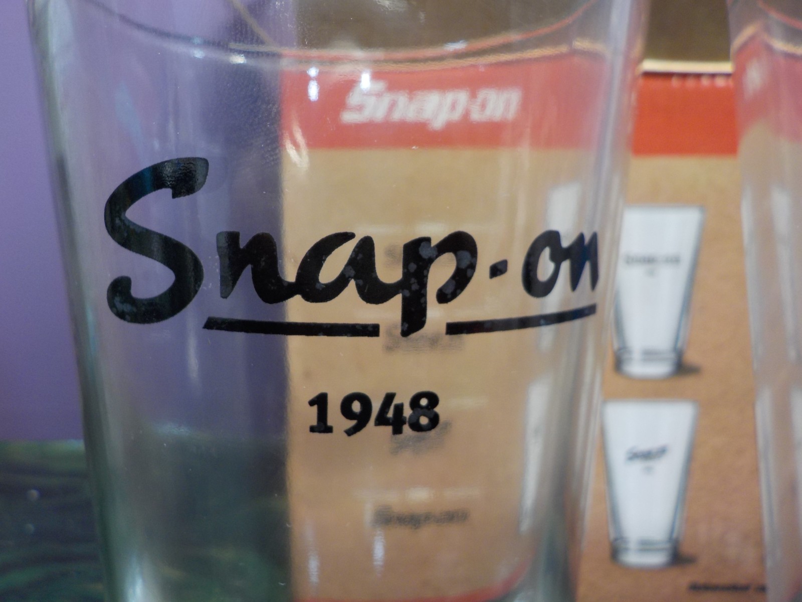 Snap-On Tools Pint Glass Limited Edition Set of 4 16 oz Glasses SSX15P110 - NEW