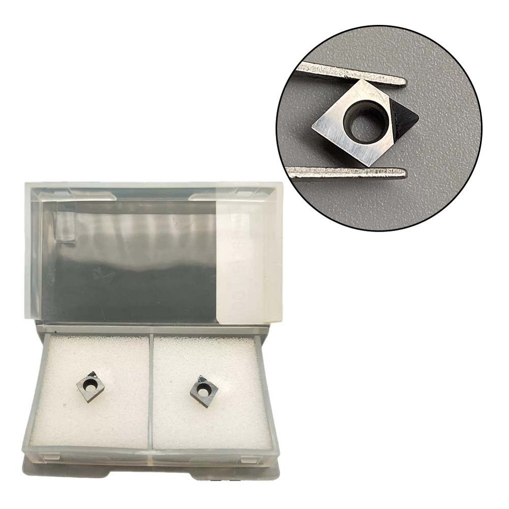 2pcs PCD Inserts CCGT060204 Designed for CNC Processing For Aluminum Copper