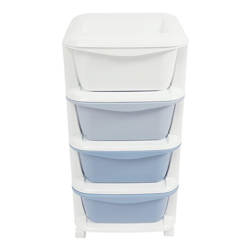 4-Tier Gradient Toy Organizer with Wheels - Durable & Stylish Storage Solution